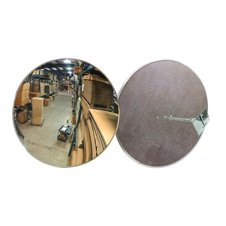 Se-Kure Convex Safety Mirror, Acrylic, 36 in, Preasure Treated Hardboard, Circular SCVI-36T